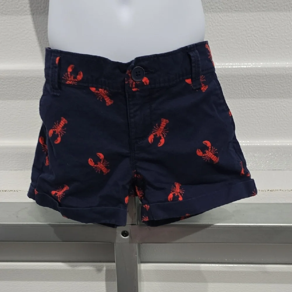 Old Navy Blue and‎ Red Lobster Print Shorts